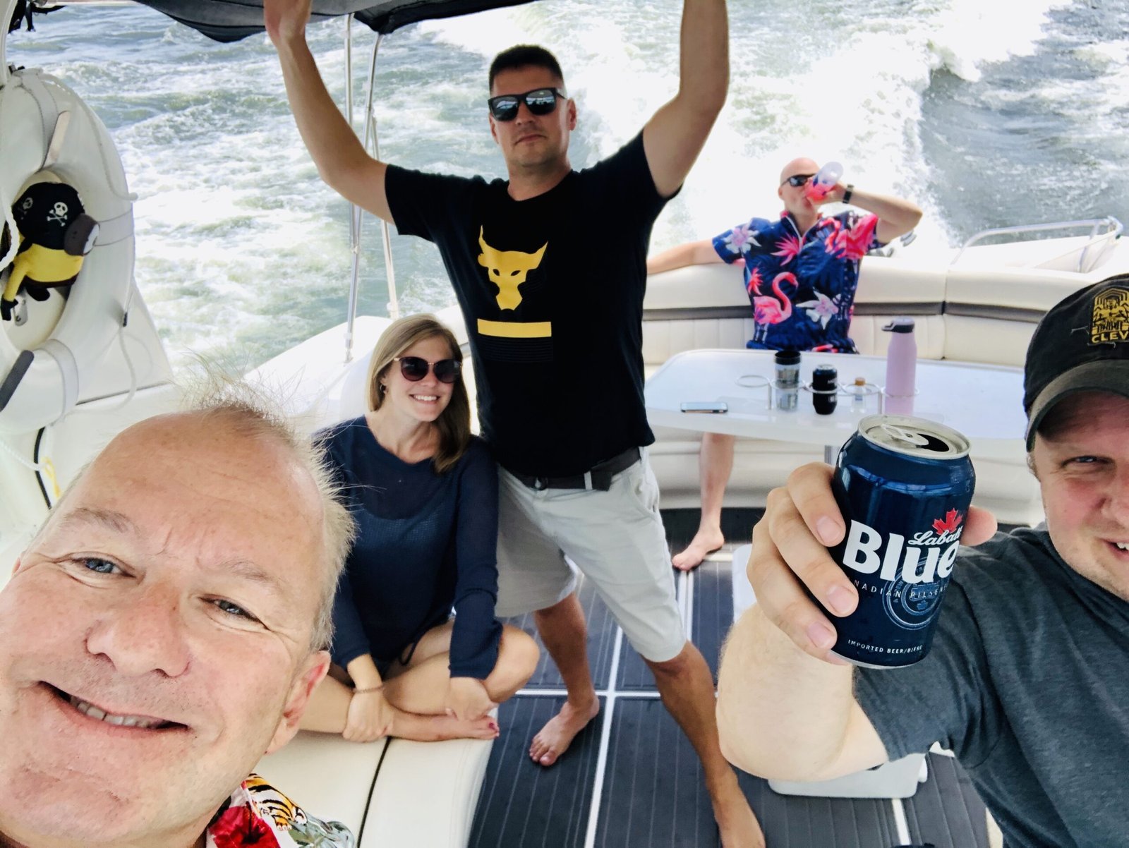 passengers party on charter yacht
