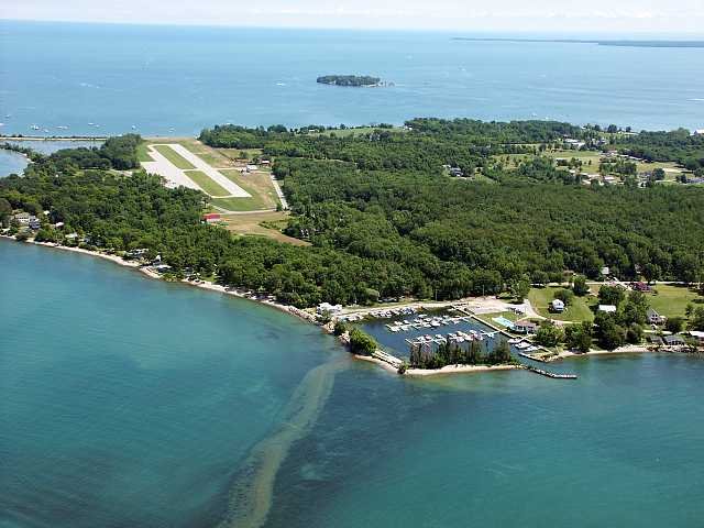 aerial view of middle bass island