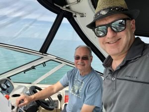 two guys on a boat
