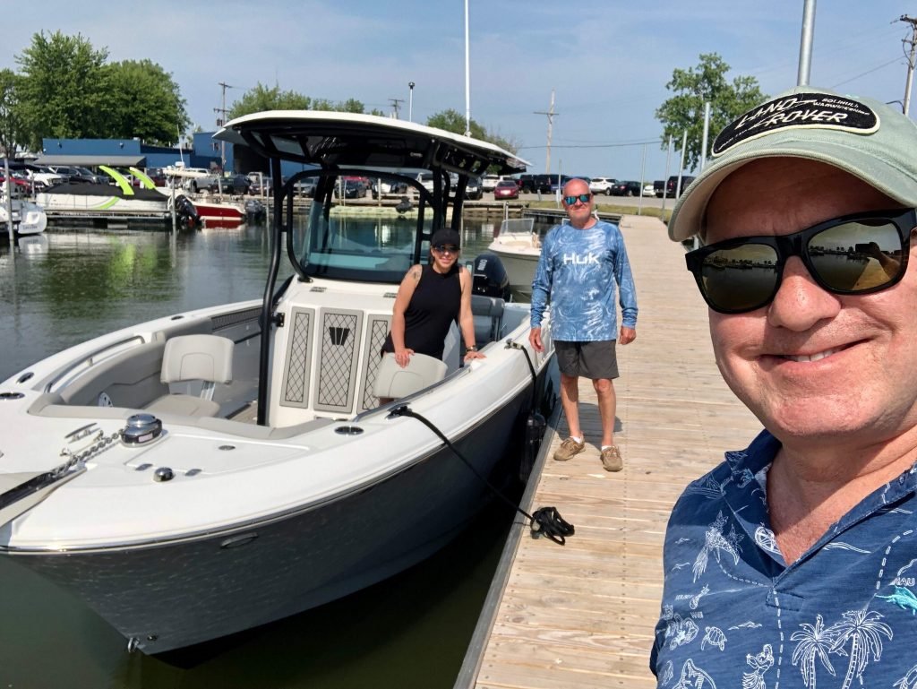 Captain Jim giving boating lessons